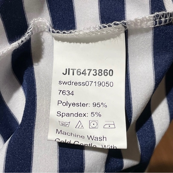 SHEIN Y2K Bodycon Scoopneck Mini
Dress Stripped Navy Red White Size M6 - Picture 7 of 7